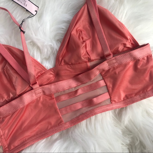 VS | orange satin bra bralette new - Picture 5 of 7